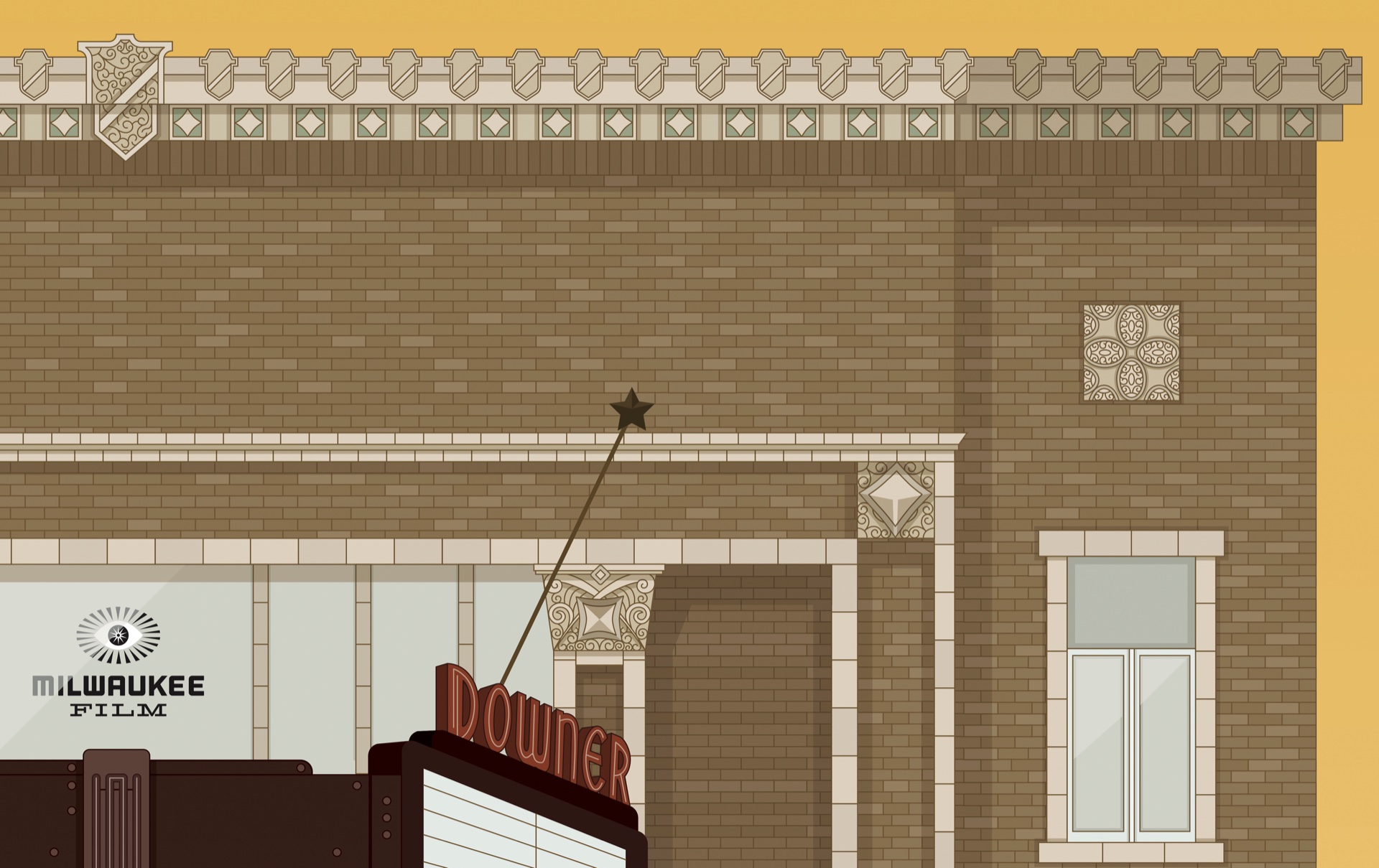 Downer Theatre poster marquee detail
