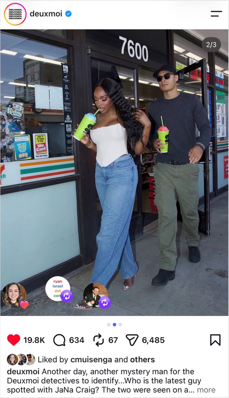 Deuxmoi post of JaNa Craig on a Slurpee Date